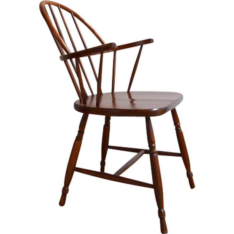 Chaise vintage Windsor en bois - 1950