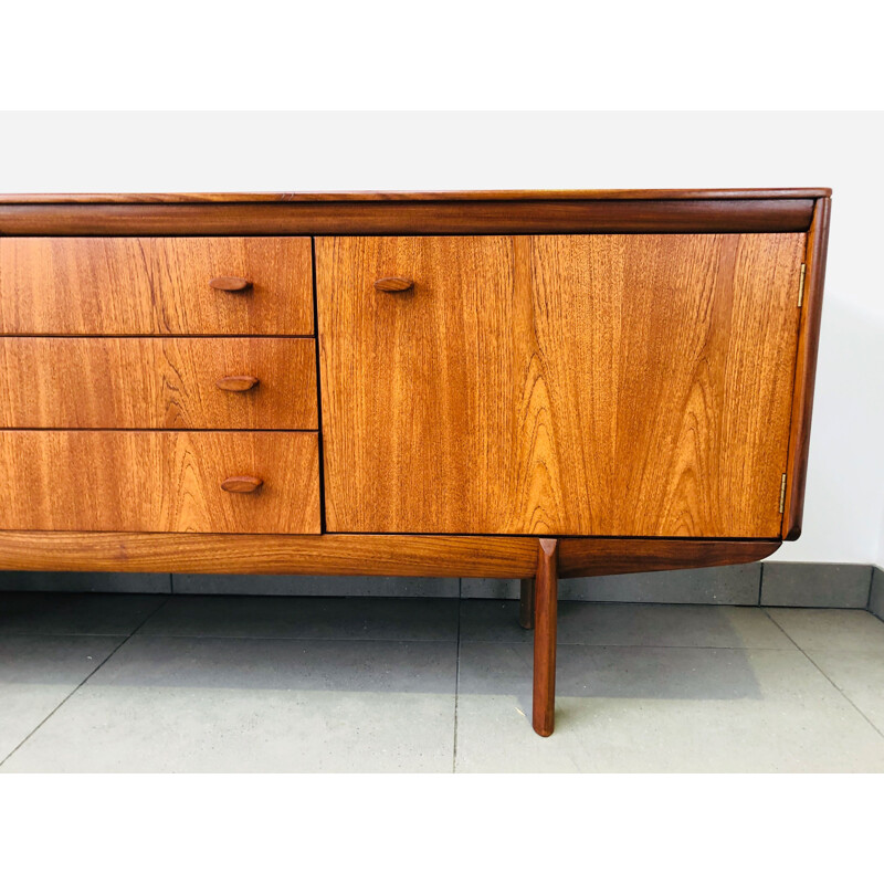 Buffet vintage en teck blanc et Newton et Afromoasia 1960