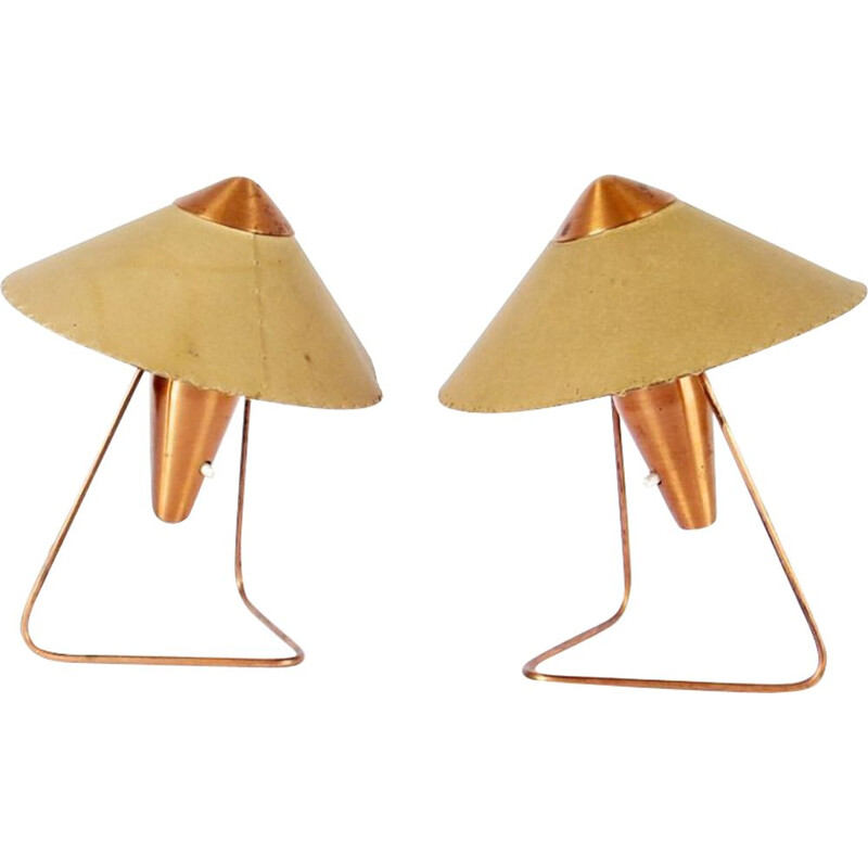 set of Table Lamp vintage by Helena Frantova in the Czechoslovakia 1950s