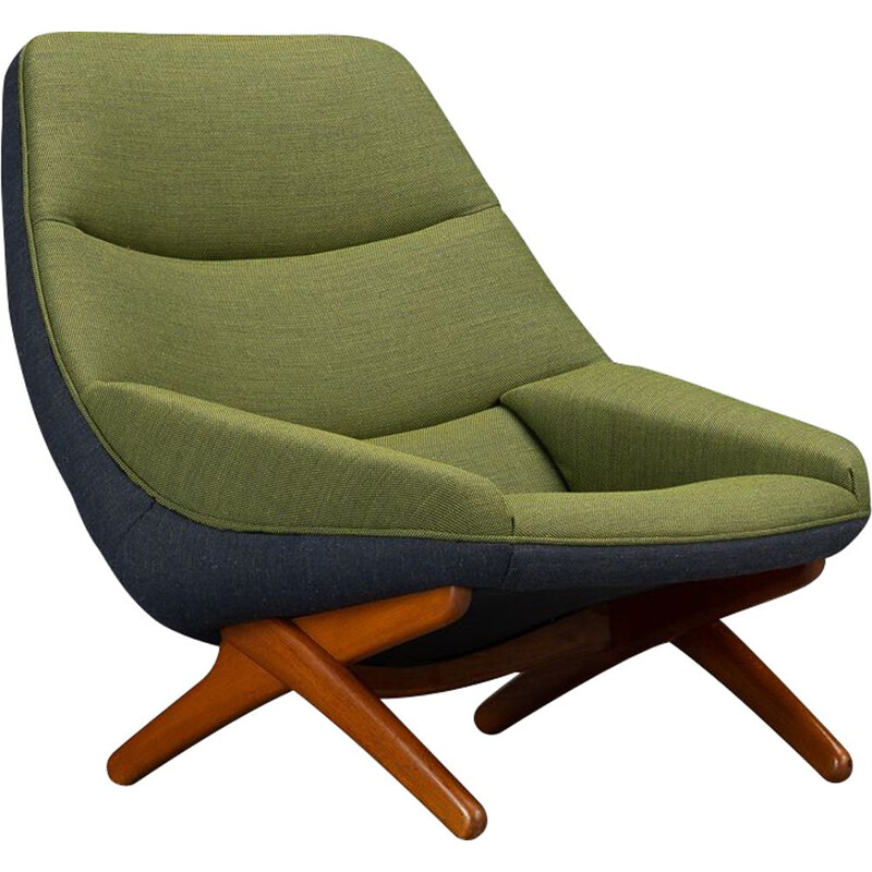 moreel referentie stoomboot Vintage lounge stoel Model ML-91Gestoffeerd door Illum Wikkelsø, Denemarken  1960