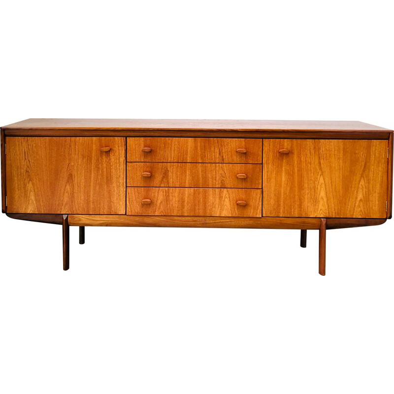 Buffet vintage en teck blanc et Newton et Afromoasia 1960