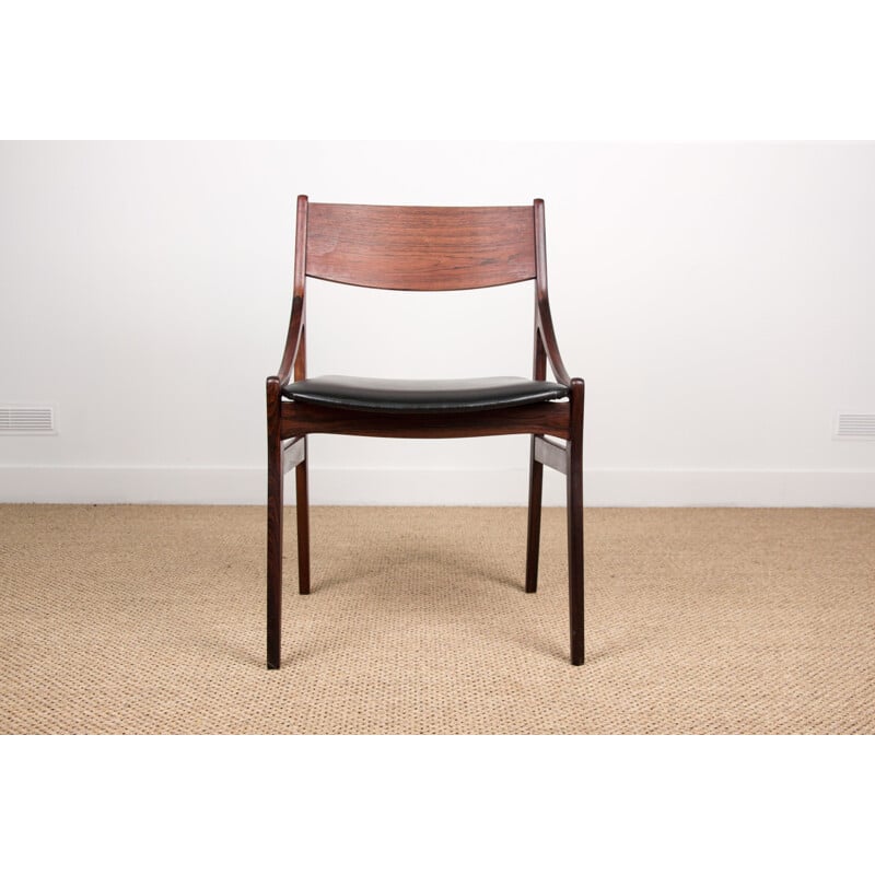 Suite of 4 Vintage Rio Rosewood Chairs by Vestervig Eriksen Danish 1960s