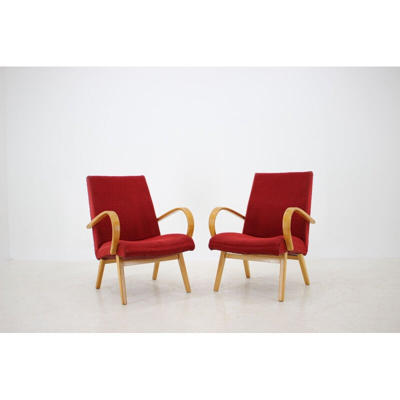 Paire de fauteuils lounge Thon -Thonet vintage , 1960
