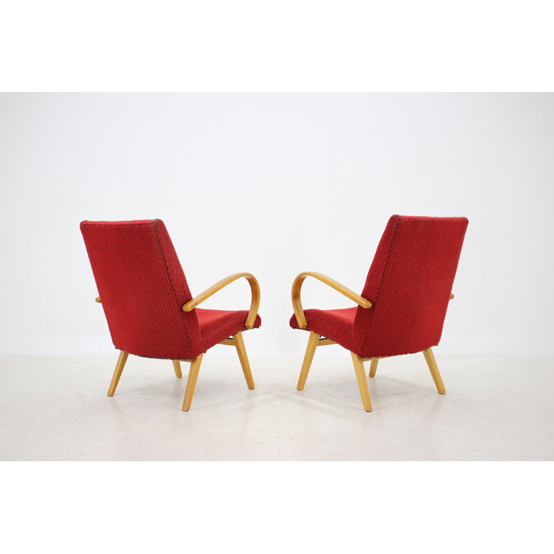 Pair of Lounge chair ThonThonet Bentwood, 1960s