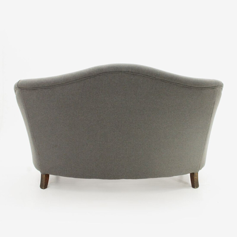 Vintage 2-Sitzer-Sofa grau Courbé, Italien 1950