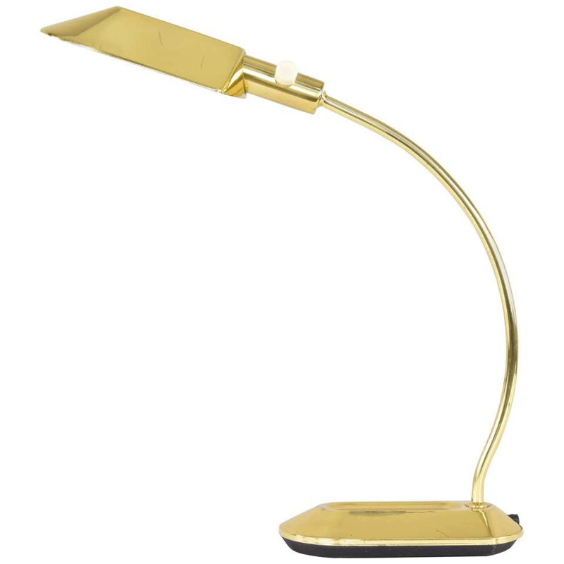 Brass Desk Table Lamp by G. Hansen for Metalarte, Spain 1970