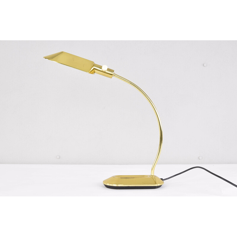 Brass Desk Table Lamp by G. Hansen for Metalarte, Spain 1970