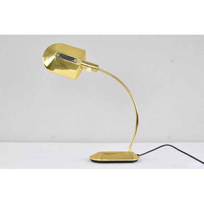 Brass Desk Table Lamp by G. Hansen for Metalarte, Spain 1970