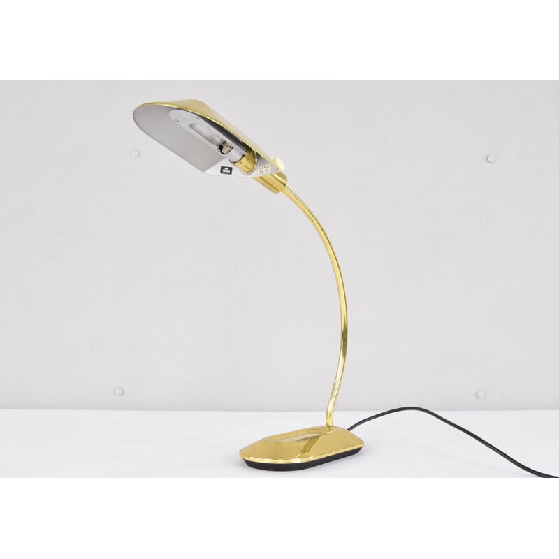 Lampe de table vintage de bureau en laiton de G. Hansen pour Metalarte, Espagne 1970