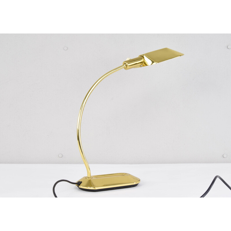 Brass Desk Table Lamp by G. Hansen for Metalarte, Spain 1970