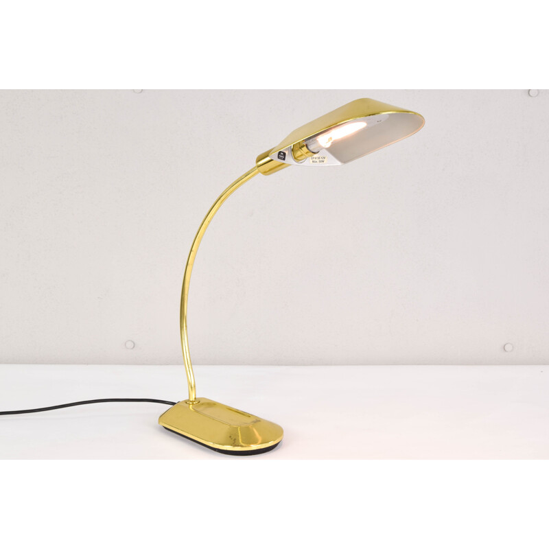 Brass Desk Table Lamp by G. Hansen for Metalarte, Spain 1970