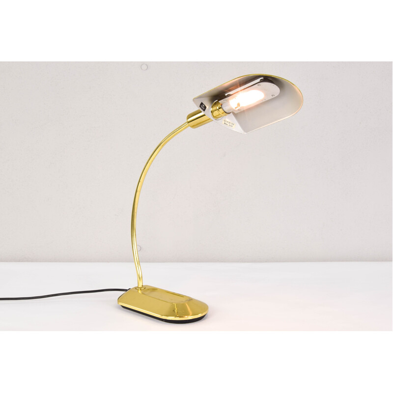 Brass Desk Table Lamp by G. Hansen for Metalarte, Spain 1970