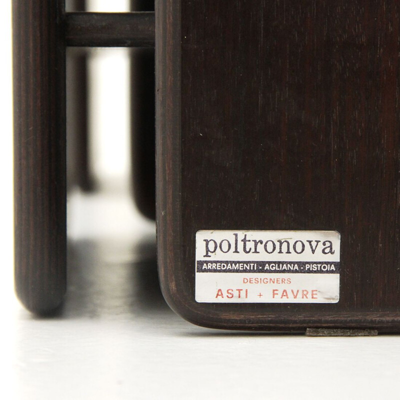 Pair of plywood Nightstands vintage by Sergio Asti and Sergio Favre for Poltronova, 1960