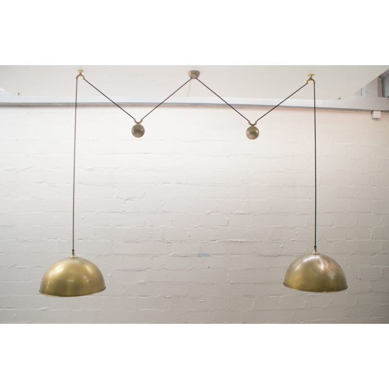 Brass Pendant Lamp mid century from Florian Schulz, 1970s