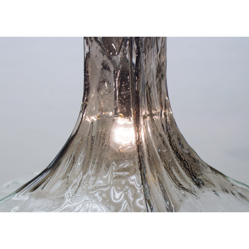 Ceiling Lamp vintage Smoked and Clear Murano Glass by Carlo Nason for Mazzega, 1960s