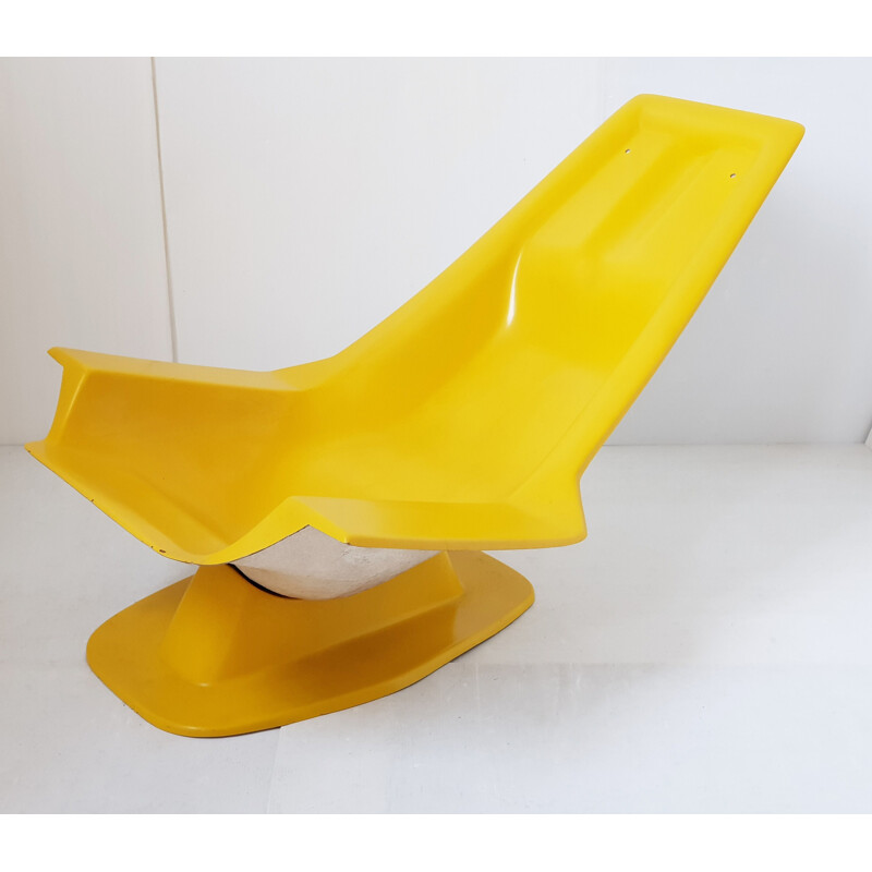 Vintage armchair by Charles Zublena for Les Plastiques de Bourgogne 1970