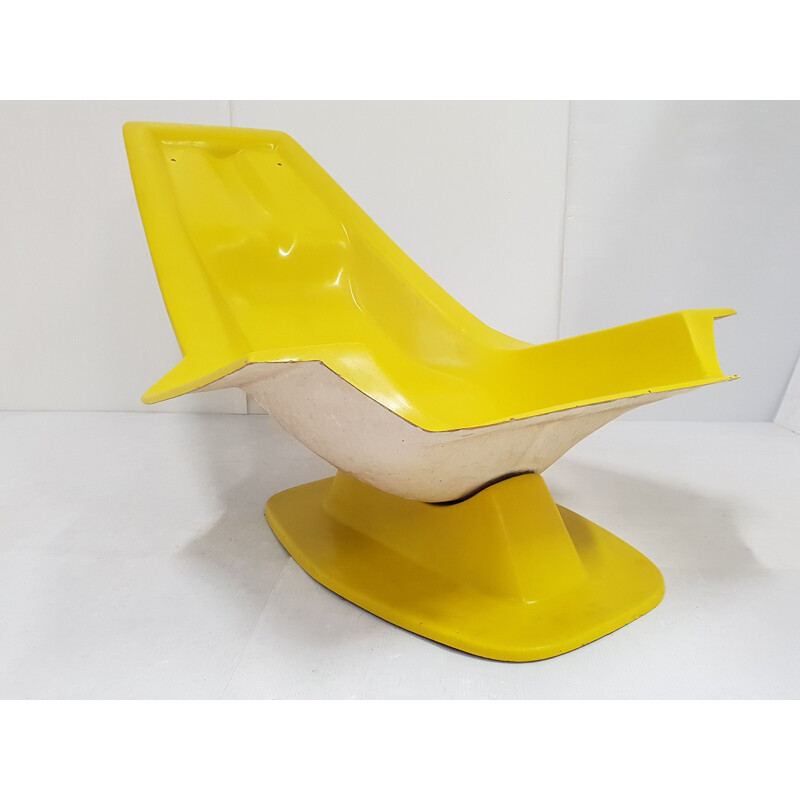 Vintage armchair by Charles Zublena for Les Plastiques de Bourgogne 1970