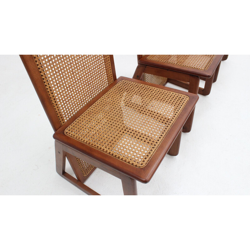 Ensemble de chaises de salle à manger italiennes vintage 1970