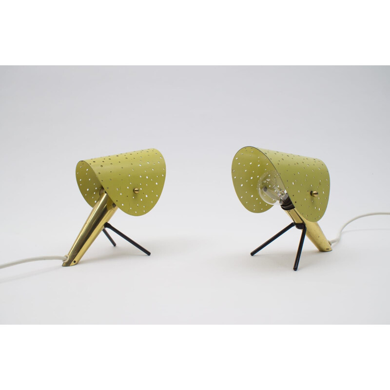 Pair of Table Lamps Mid-Century by Ernst Igl for Hillebrand,German 1950s
