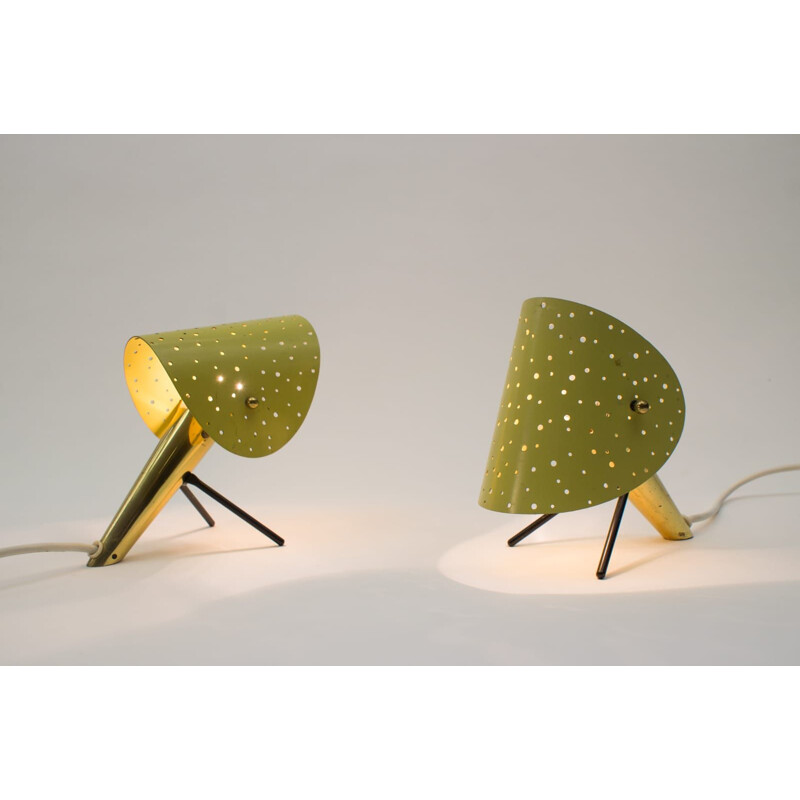 Pair of Table Lamps Mid-Century by Ernst Igl for Hillebrand,German 1950s