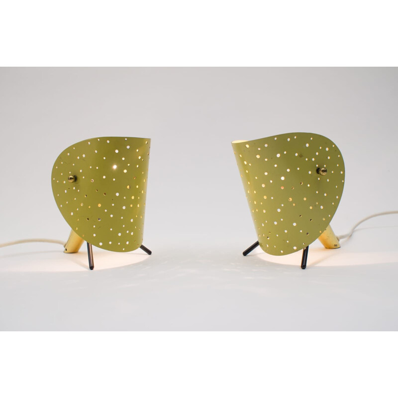 Pair of Table Lamps Mid-Century by Ernst Igl for Hillebrand,German 1950s