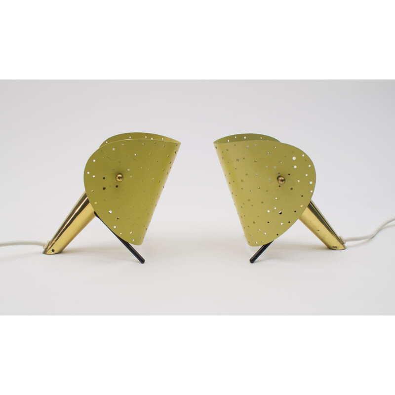 Pair of Table Lamps Mid-Century by Ernst Igl for Hillebrand,German 1950s