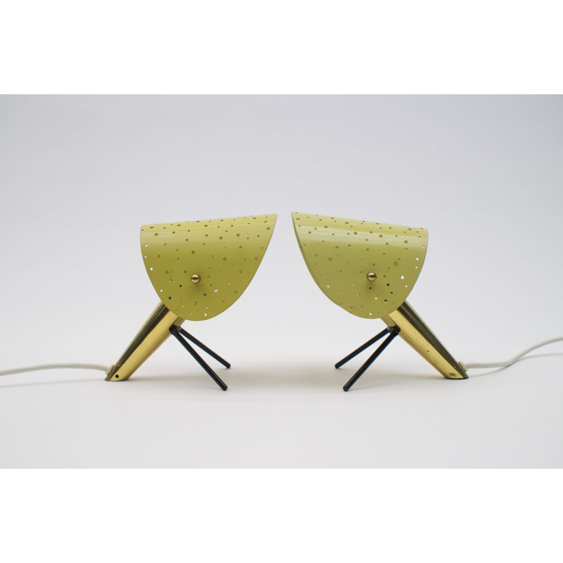 Pareja de lámparas de mesa de Ernst Igl para Hillebrand, Alemania 1950