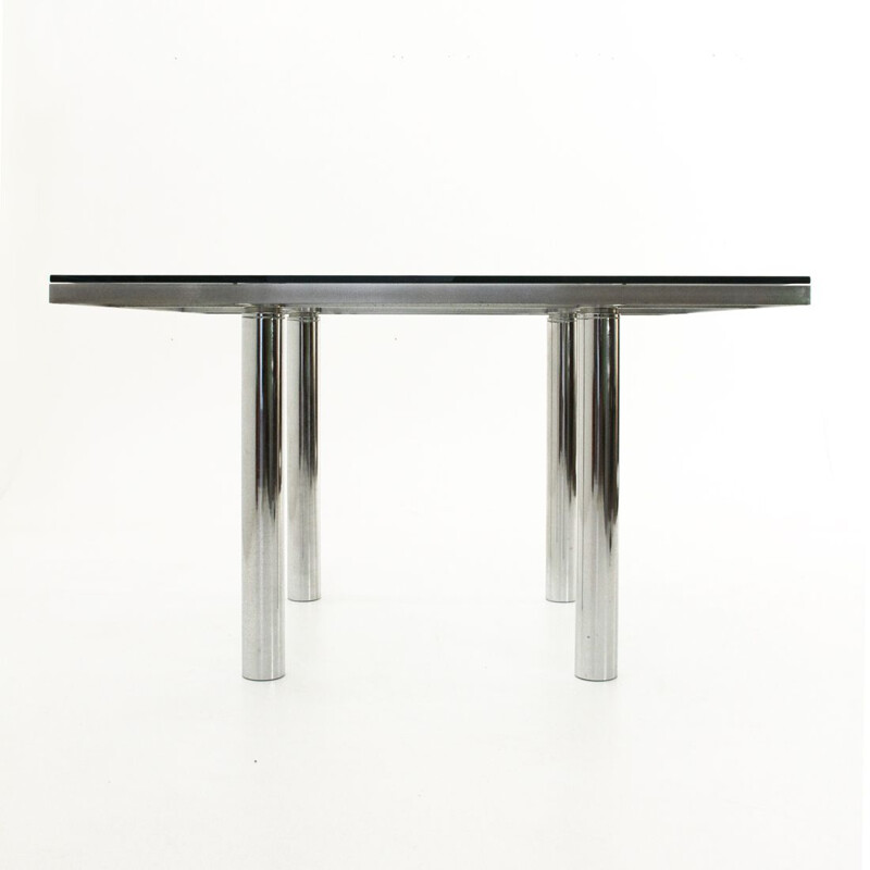Andrè square Dining Table mid century by Tobia and Afra Scarpa for Gavina, 1960s