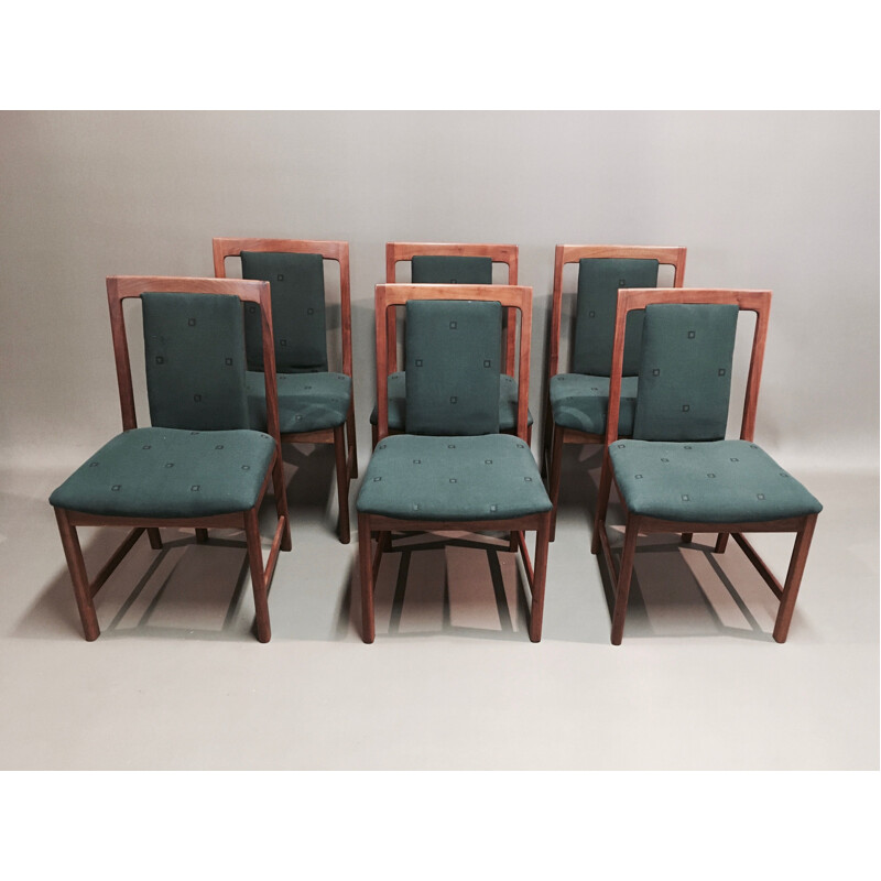 Suite de 6 chaises vintage Karl Erik Ekselius 1950