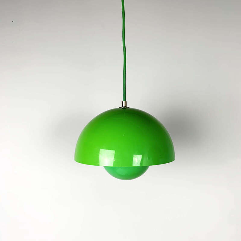 Pendant Lamp vintage Green Flower Pot by Verner Panton for And Tradition