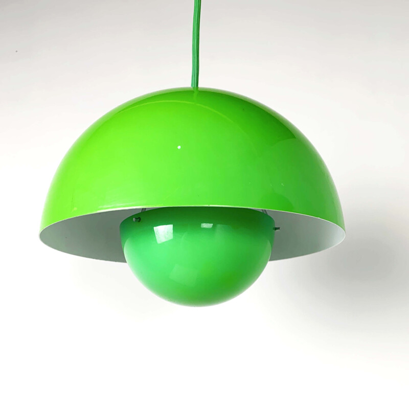 Pendant Lamp vintage Green Flower Pot by Verner Panton for And Tradition