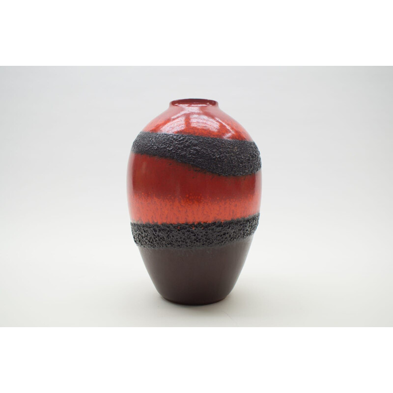 Vase vintage de lave grasse en céramique de Bay Keramik, Allemagne, 1950