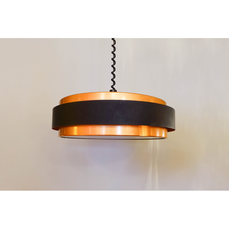 Vintage Ceiling Lamp Dano Circular by Joe Hammerborg for Fog and Morup, 1960s