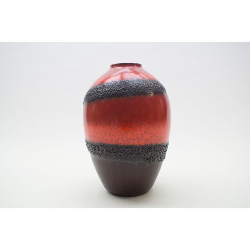 Ceramic Fat Lava Vase from Bay Keramik,German 1950s