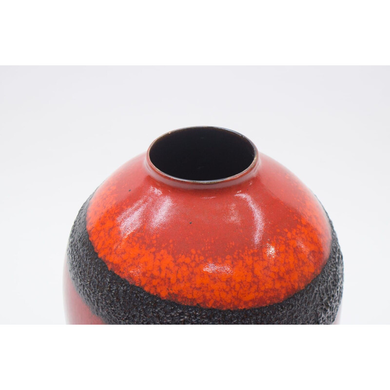 Ceramic Fat Lava Vase from Bay Keramik,German 1950s