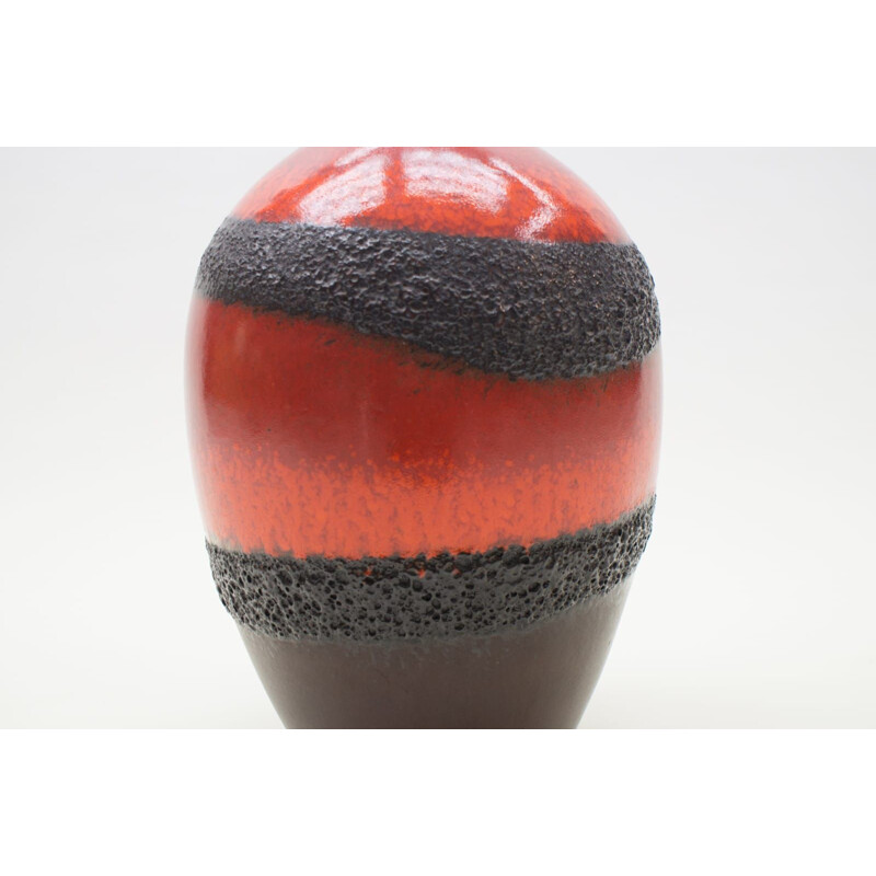 Ceramic Fat Lava Vase from Bay Keramik,German 1950s