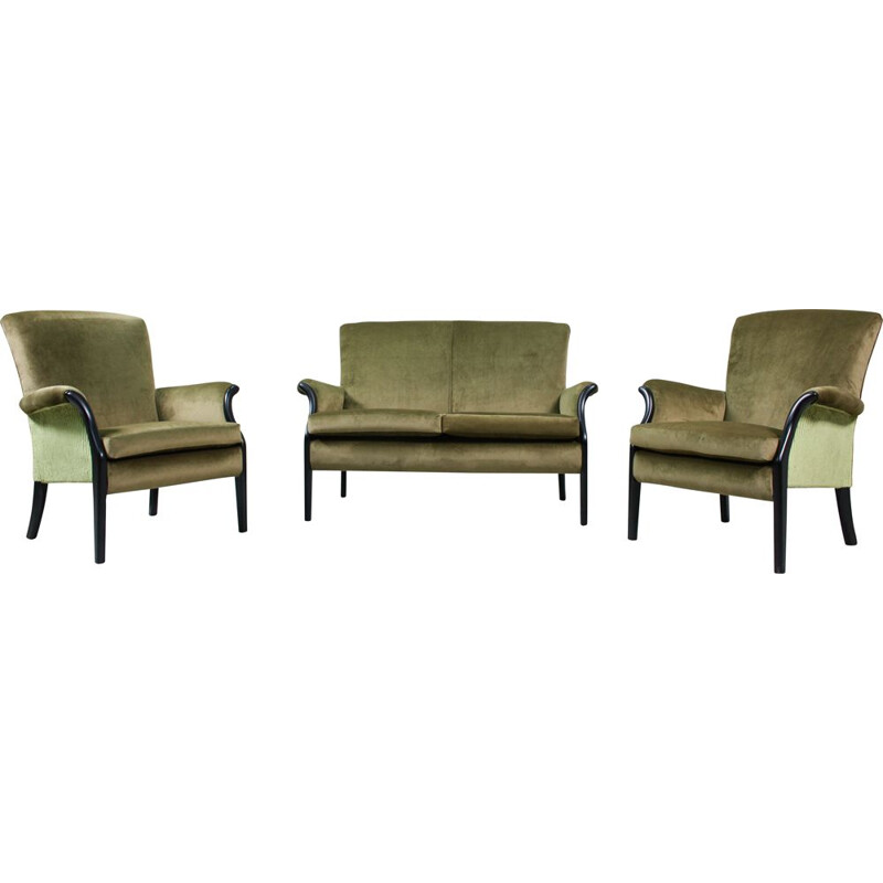 Set of 3 Vintage Lounge Chair and Sofa by Parker Knoll, 1960s