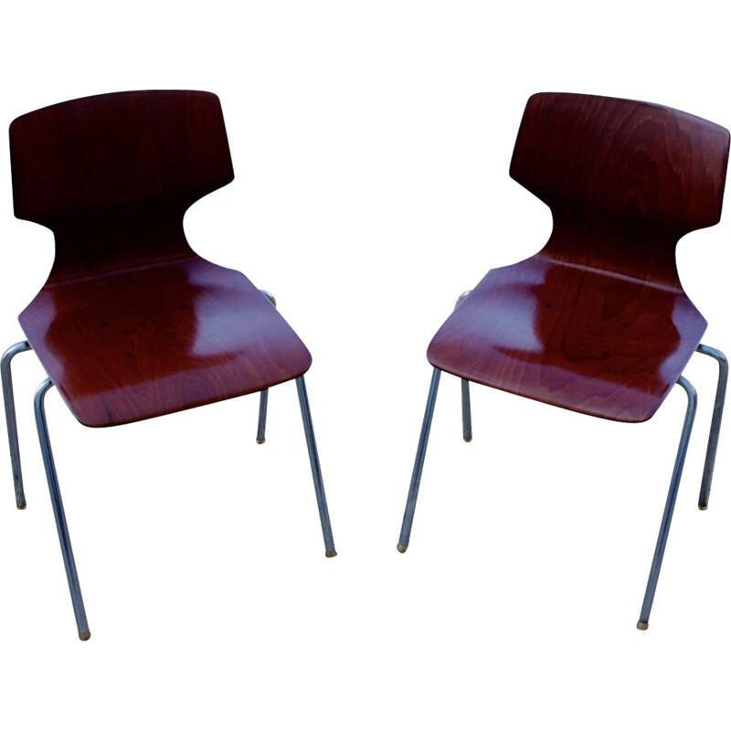 Pair of Elmer Flotto vintage chair 1960