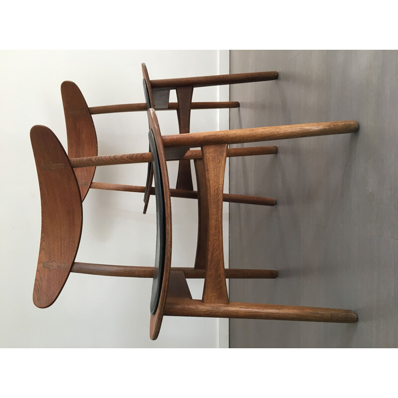 Pair of dining chairs Hans J. Werner Model CH30