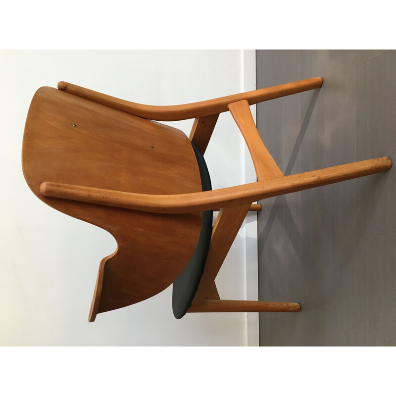 Hans Olsen lounge chair Shell Chair Model 107 for Bramin Mobler, Denmark, 1950s