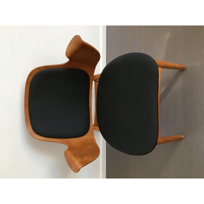 Hans Olsen lounge chair Shell Chair Model 107 for Bramin Mobler, Denmark, 1950s