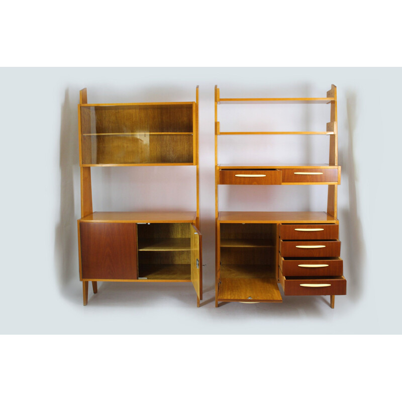 Pair of Vintage Wall Units, Czechoslovakia 1960s