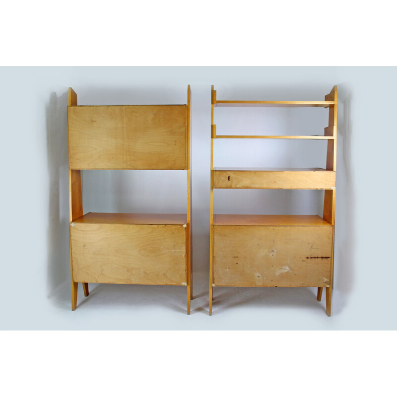 Pair of Vintage Wall Units, Czechoslovakia 1960s