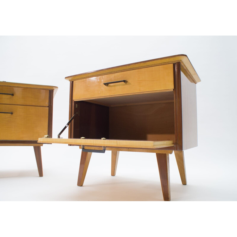 Pair of Mid-Century Nightstands, 1950s