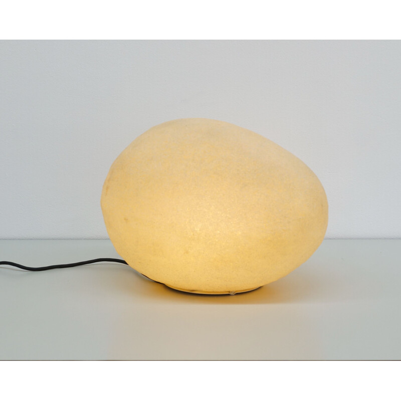 Lampe de sol vintage Polyester Dorra Moon Rock par André Cazenave 1970