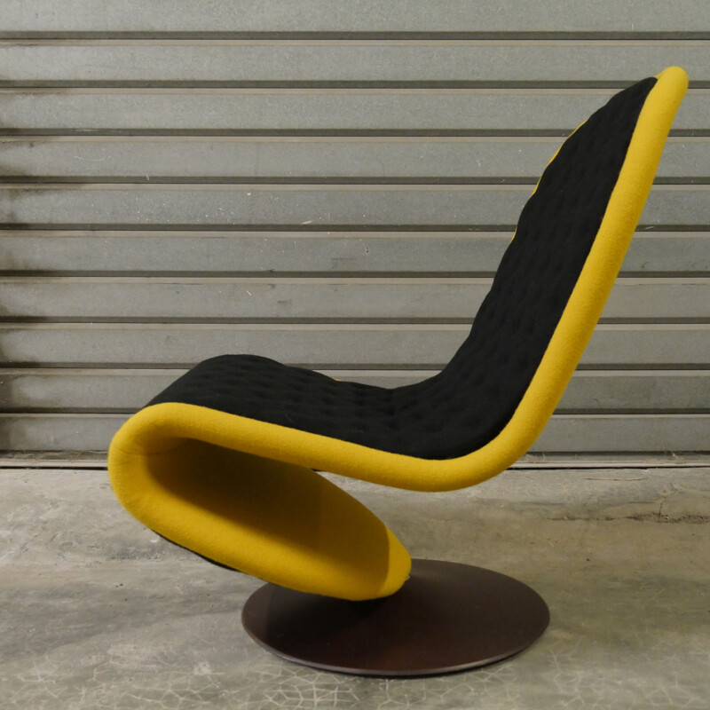 Vintage draaibare fauteuil 123 Verner Panton van Fritz Hansen 1973