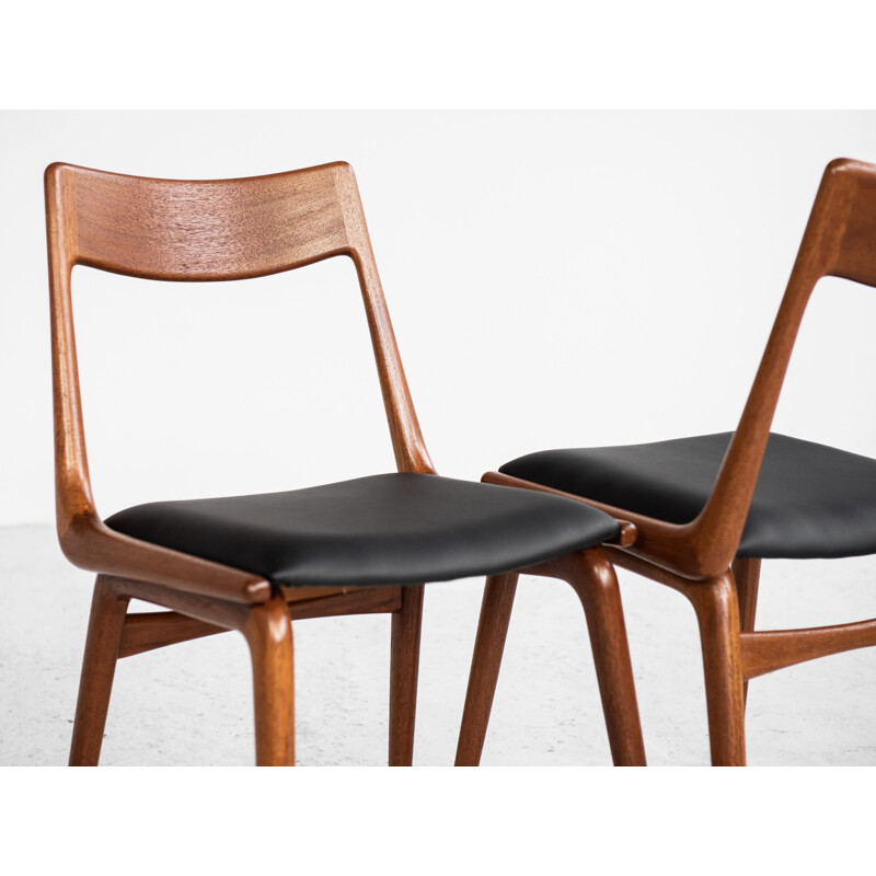 Set of 6 Boomerang dining chairs Midcentury by Alfred Christensen for Slagelse