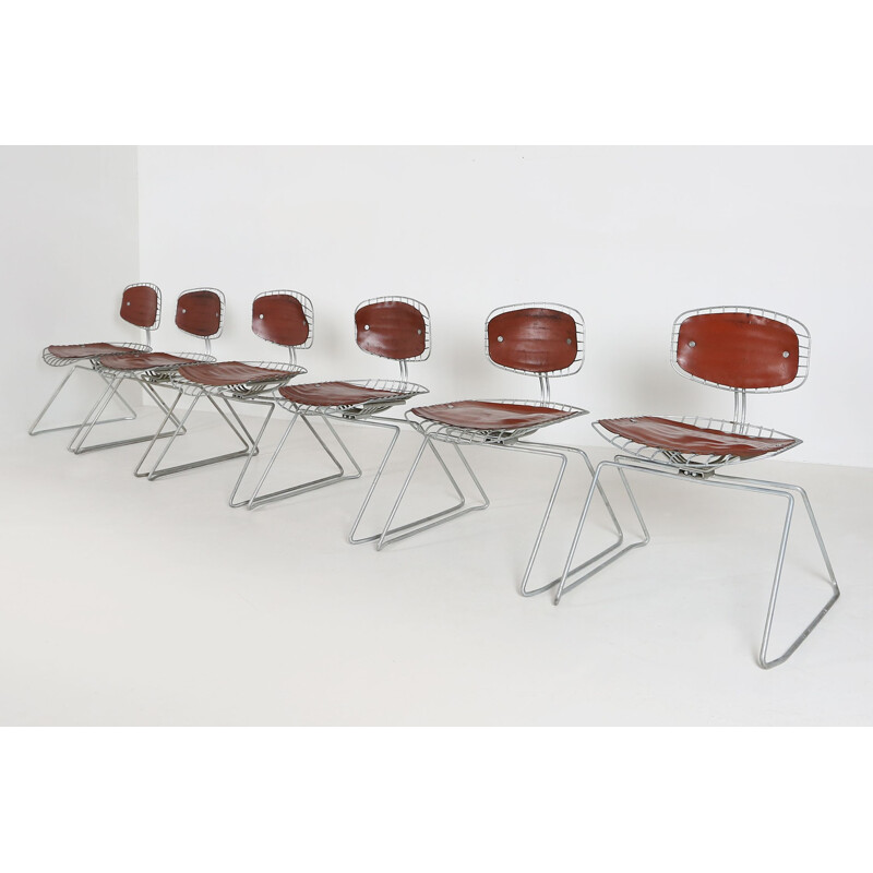 Set of 6 Beaubourg Chairs by Michel Cadestin for the Pompidou Centre 1976