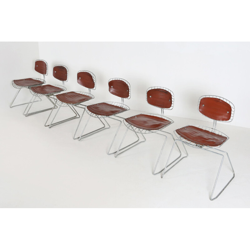 Set of 6 Beaubourg Chairs by Michel Cadestin for the Pompidou Centre 1976