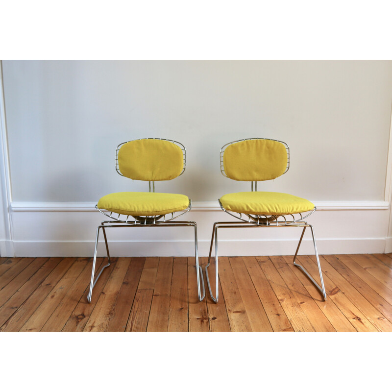 Pair of vintage chairs Beaubourg by Michel Cadestin 1970
